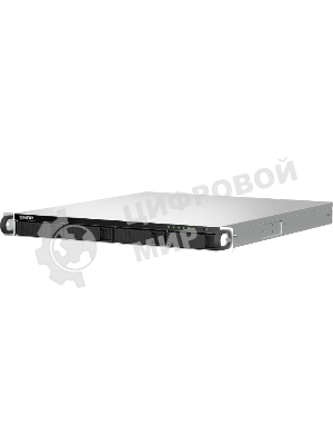 Сетевое хранилище SMB QNAP TS-464U-8G NAS 4 HDD trays, rackmount 1U, 1 PSU. 4-core Intel Celeron N5105/N5095 2.0-2.9 GHz, 8 Gb RAM MAX, 2x2.5GbE, 2xUSB 3.2 Gen 2 (10Gbps), 2xUSB 2.0, 1xHDMI, PCIe Gen 3 x2, W/o rail kit RAIL-B02