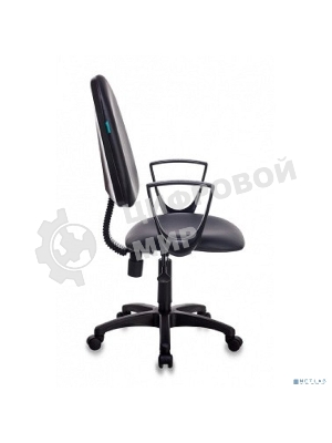 Кресло Бюрократ CH-1300N/OR-16 черный, экокожа, 120 кг, механизм качания