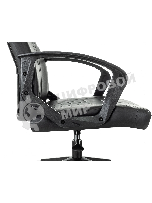 Кресло игровое Zombie 50 черный/белый эко.кожа крестов. пластик