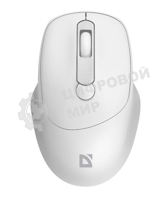 Мышь беспроводная Defender Feam MM-296 белый, 1600 dpi, радиоканал, USB, кнопки - 4