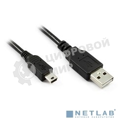 Кабель Greenconnect интерфейсный USB 2.0 1.8m Premium AM/mini 5P, 28/28 AWG двойное экранирование, антифриз, черный