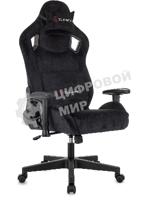 Кресло Zombie Ghost Fabric черный Light-20, ткань (велюр), подголовник