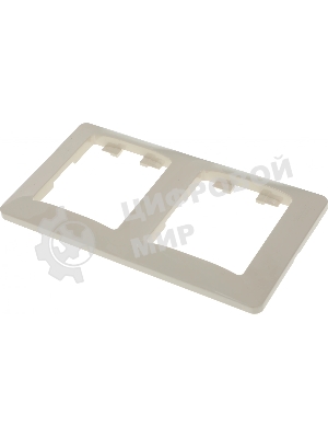 Рамка 2-м Glossa верт. беж. SchE GSL000206