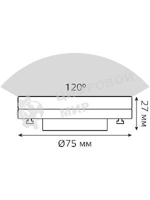 Лампа cветодиодная Gauss GX53 8W 680lm 6500K диммируемая LED
