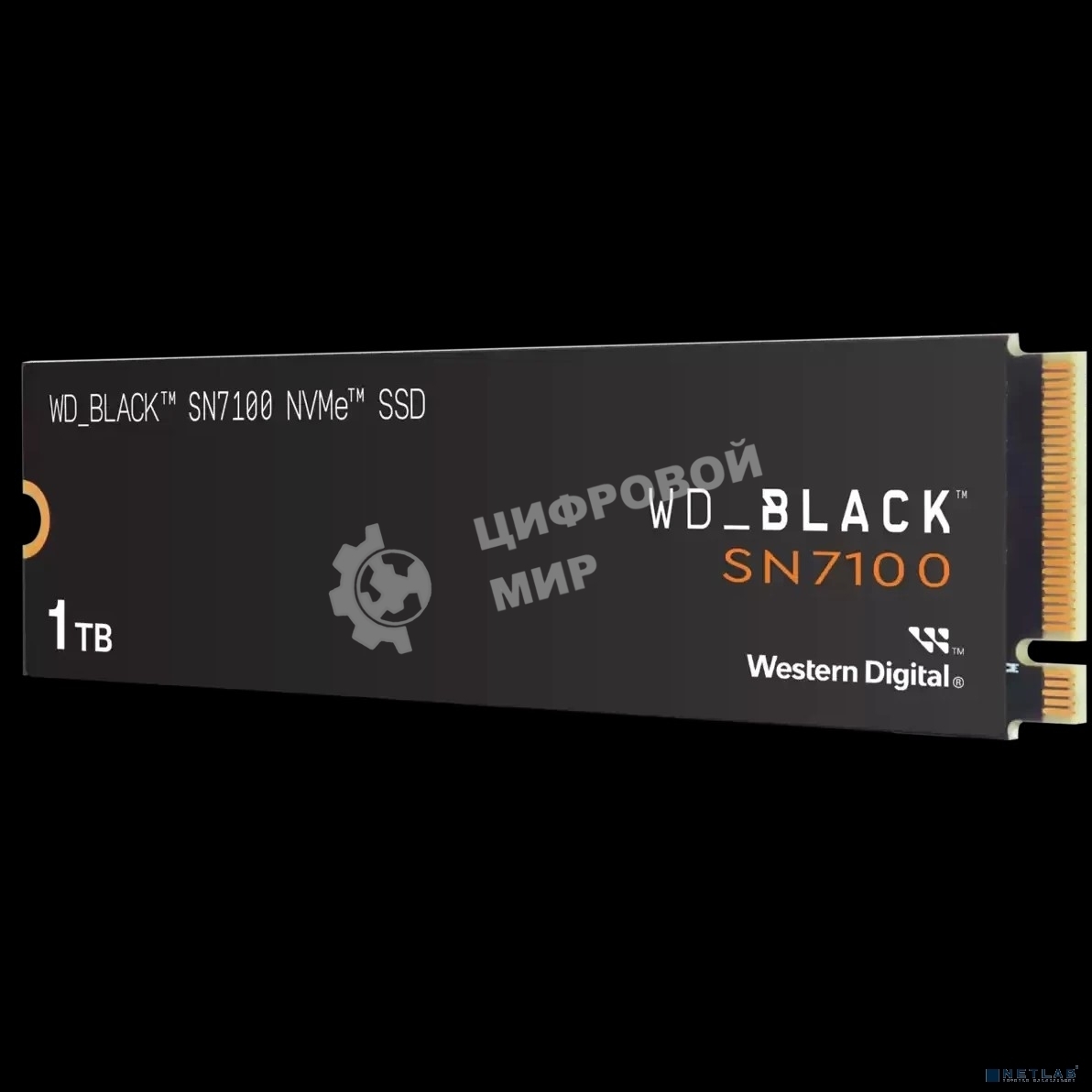 Накопитель SSD 1Tb WD черный SN7100, M.2 2280, PCI-E 3x4, R/W - 7250/6900 Mb/s 3D-NAND TLC
