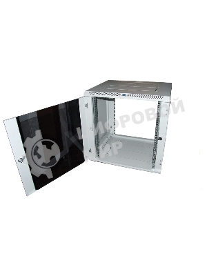 Шкаф настенный ЦМО ШРН-М-12.500 12U 600x520мм пер.дв.стекл съемные бок.пан. 50кг серый