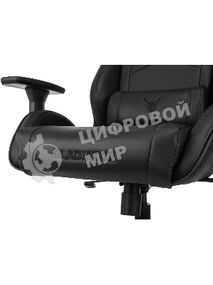 Кресло Knight Gladiator черный, экокожа, 120 кг, механизм качания