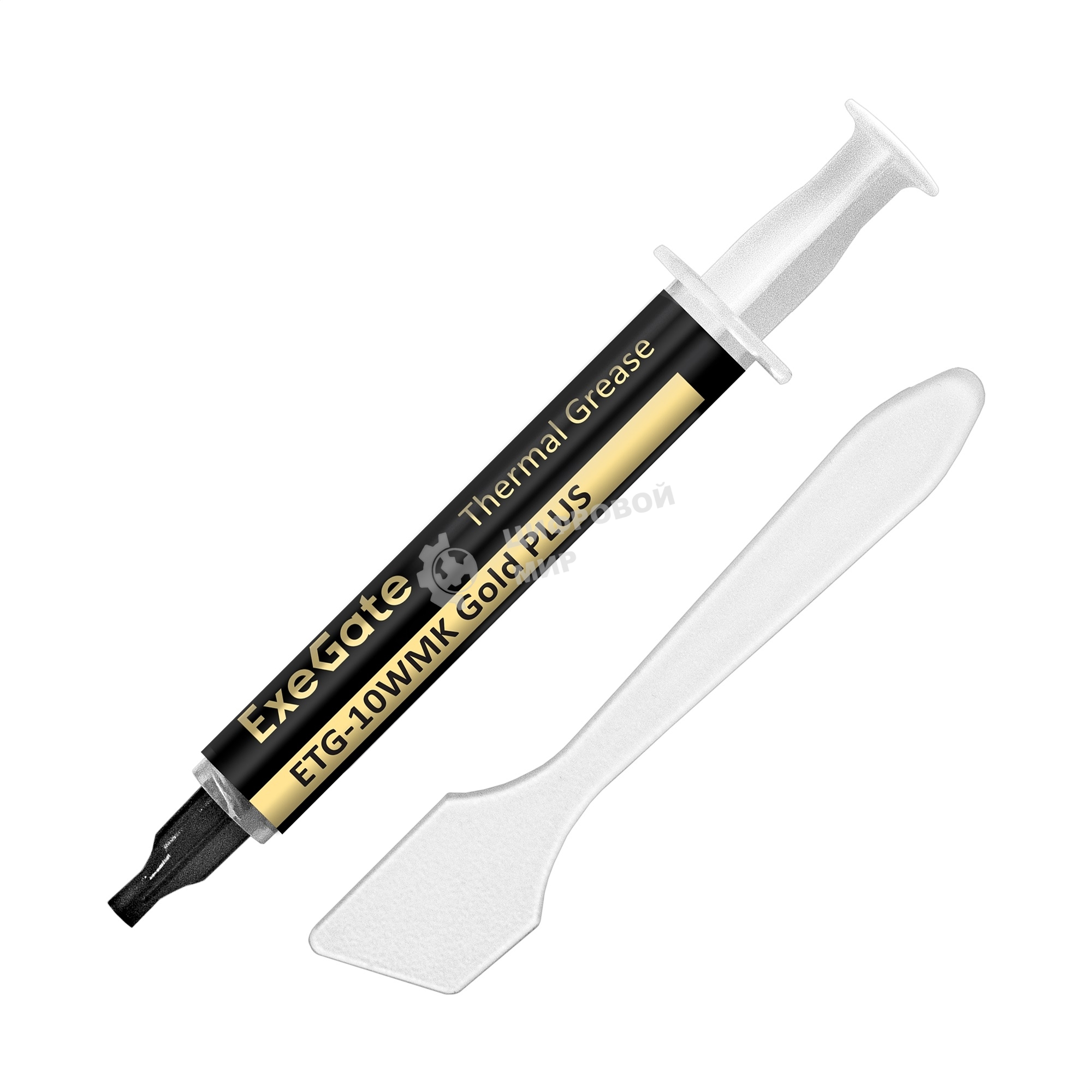 Термопаста ExeGate ETG-10WMK Gold PLUS (10,4 Вт/(м•К), 2г, шприц с лопаткой)