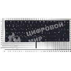 Клавиатура для ноутбука Lenovo Legion Y520 Y520-15IKB черная без рамки, белый подсветка