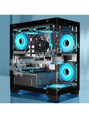 Компьютерный корпус Minitower ExeGate i3 SEA LE-NPX650 (mATX, БП 650NPX, 1хUSB+1хUSB 3.0, HD аудио, черный, передняя и боковая панели - закаленное стекло)