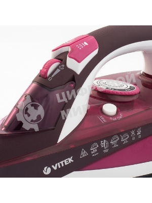 Утюг Vitek VT-1215 (PK) максимальная 2400 Вт.Подошва Ceramic Ultra Care.