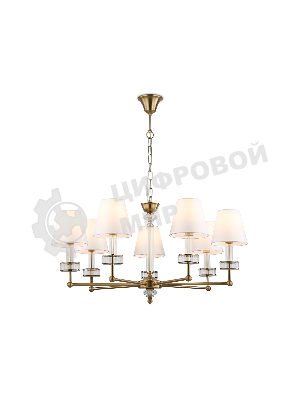 Люстра Ambrella light LH71023/7 BS/WH латунь/белый E14*7 max 40W D820*1130