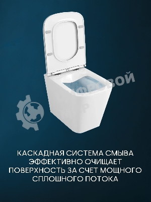 Комплект BAU 6 в 1: рамная инсталляция BAU NEO 45, унитаз подвесной безободковый Bau Stil, быстросъемное сиденье дюропласт микролифт, кнопка смыва из стекла BAU Dream дизайнерская, белая