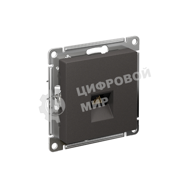 Розетка компьютерная AtlasDesign RJ45 кат. 5Е механизм базальт SE ATN001483