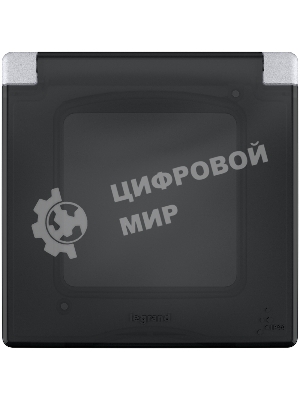 Рамка с защитной крышкой алюминий Inspiria