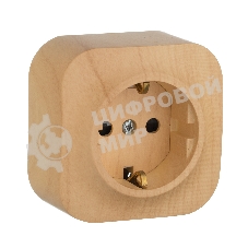 Legrand Legrand 782280 Розетка с заземлением с защитными шторками (Дерево)