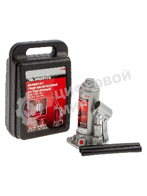 Домкрат Matrix гидравлический бутылочный 4 т h подъема 194–372мм в пласт. кейсе master