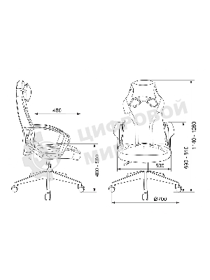Кресло игровое Zombie 50 черный/белый эко.кожа крестов. пластик