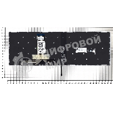 Клавиатура для ноутбука Lenovo Legion Y520 Y520-15IKB черная без рамки, белый подсветка
