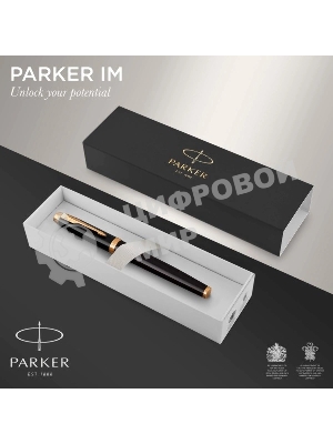 Ручка перьевая Parker IM Core F321 (CW1931645) Black GT F сталь нержавеющая подар.кор.