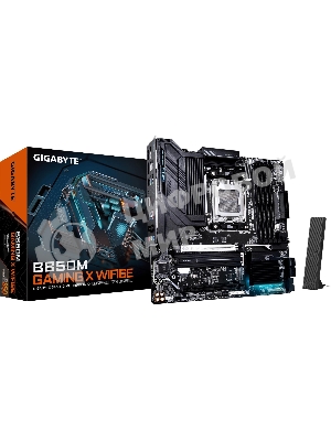 Материнская плата Gigabyte B850M GAMING X WIFI6E/WF6E, Socket AM5, AMD B850, 4xDDR5, 4xSATA, 2xM.2, 1xPCI-E 5.0 x16, 1xPCI-E 3.0 x4, 1xHDMI, 2xDP, 1x 2.5Gb LAN, 1xUSB-C 3.2 Gen 2, 1xUSB-A 3.2 Gen 2, 2xUSB-A 3.2 Gen 1, 4xUSB-A 2.0, 3x3.5 мм, 7.1, Micro-ATX