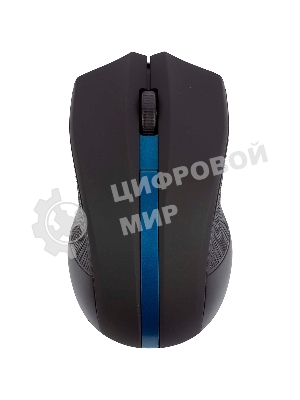 Мышь беспроводная HIPER HOMW-074 черный/синий, 1000 dpi, радиоканал, USB, кнопки - 3