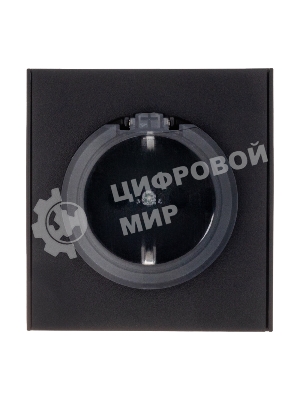 Розетка Kranz STRONG 1-ая с/з с/у, со шторками и крышкой 16А антрацит