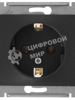 Механизм розетки 1-м Glossa 16А с заземл. антрацит SchE GSL000743