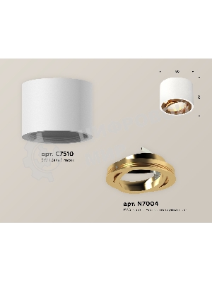 Светильник Ambrella Light XS7510004 SWH/PYG белый песок/золото желтое полированное MR16 GU5.3 (C7510, N7004)