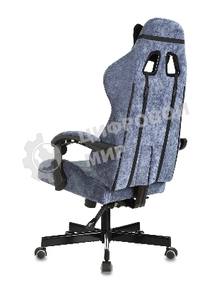 Кресло игровое Knight Terminator синий Light-27, крестов. металл