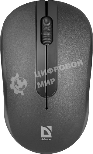 Мышь беспроводная Defender Datum MM-285 черный, 1600 dpi, радиоканал, USB, кнопки - 3