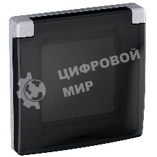 Рамка с защитной крышкой алюминий Inspiria