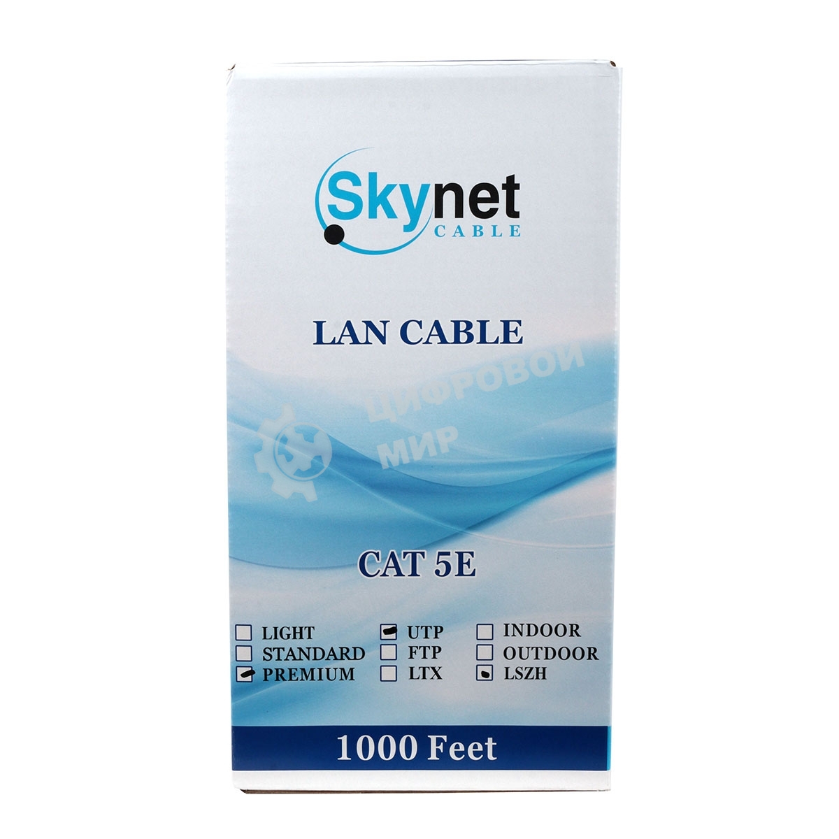 Кабель SkyNet Light FTPнг-LSZH 4x2x0,46, низкое дымовыделение, нулевое содержание галогенов, медный, FLUKE TEST, кат.5e, однож., 305 м, box, оранжевый