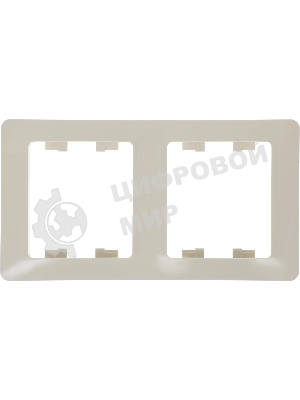 Рамка 2-м Glossa верт. беж. SchE GSL000206