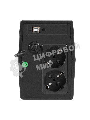 Источник бесперебойного питания ExeGate Smart LB-500.LCD.AVR.2SH.USB (500VA/300W, LCD, AVR, 2*Schuko, USB, батарея 12V 4.5Ah, Black)