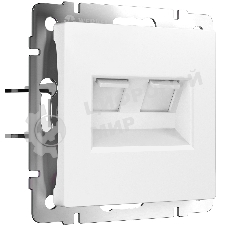 Розетка двойная Werkel Ethernet RJ-45 (белый матовый) W1181161