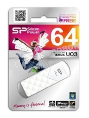 Флешка USB Silicon Power USB 64Gb Ultima U03 SP064Gb,UF2U03V1W USB 2.0, белый