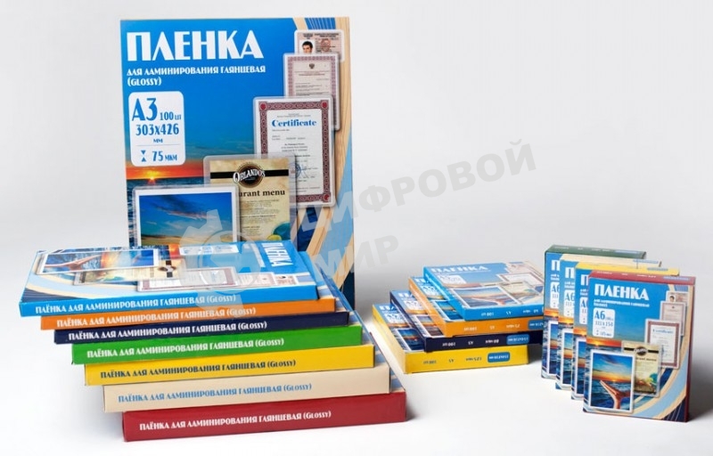 Пленка для ламинирования Office Kit 80мкм A6 (100 шт) глянцевая PLP111*154/80