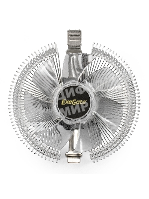 Кулер для процессора ExeGate Wizard EE91-PWM.BLUE серебристый, 90 мм, алюминий, 2400 об/мин, 24 дБ, 4 pin, 75 Вт, 50 мм