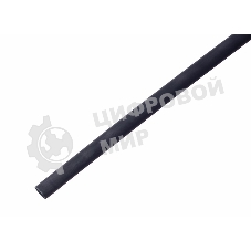 Трубка термоусадочная Rexant 12.0/4.0 1м с клеев. подсл. черный