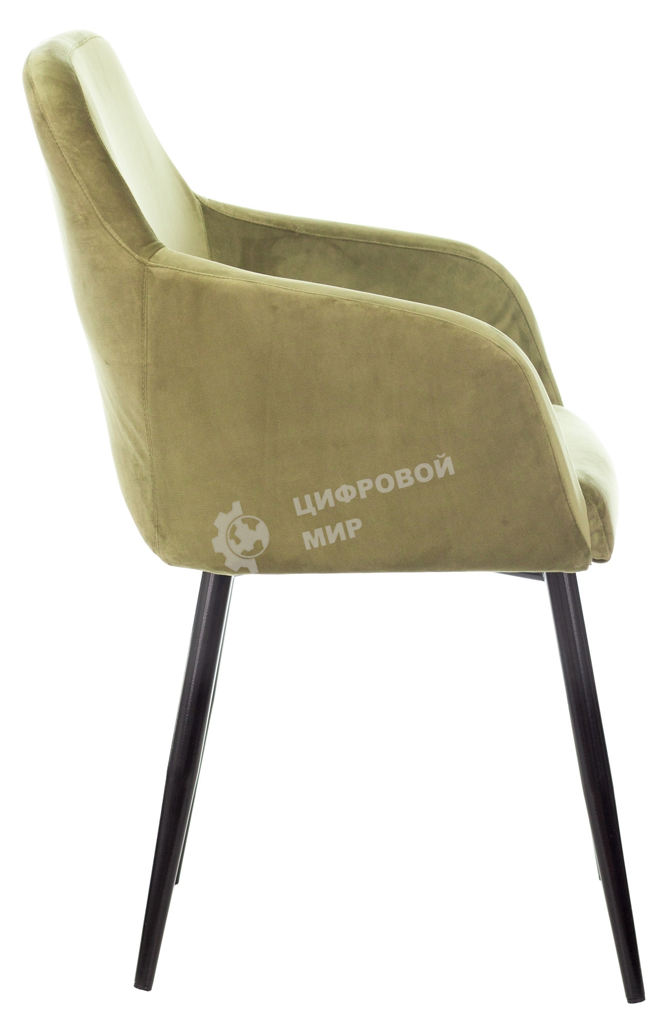 Кресло компьютерное Бюрократ CH-380F фисташковый Italia 12 на ножках металл черный