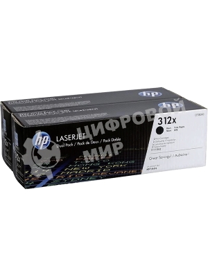 Картридж лазерный двойная упаковка Hewlett-Packard HP 312A CF380XD черный для LaserJet Pro M476dn, M476dw, M476nw 4400 стр.