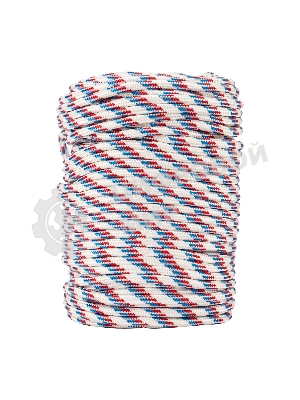 Фал плетеный Сибртех полипр. 24-прядный с полипр. серд. 10 мм, бухта 100 м, 700 кгс