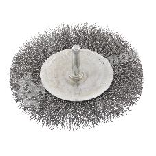 Щетка для дрели Сибртех 100 мм, плоская со шпилькой, витая проволока 0,3 мм