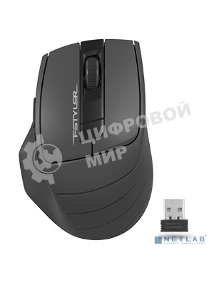 Мышь беспроводная A4Tech Fstyler FG30 серый, 2000 dpi, радиоканал, USB, кнопки - 5