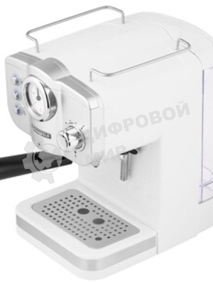 Кофеварка рожковая Maunfeld MF-735WH PRO белый, исп. кофе - молотый, 1.25 л, 1100 Вт, 15 бар