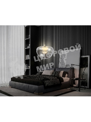 Подвесной светодиодный светильник Ambrella light LH12001 BK/GD/SM черный/золото/дымчатый 6W 3000K D180*145
