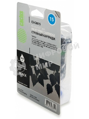 Картридж струйный Cactus CS-C6615 черный (42 мл) для №15 HP DJ 810c/816c/825c/840c/843c/845c