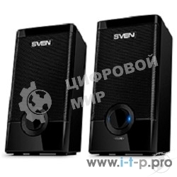 Колонки Sven 318 черный USB-порт ПК, ноутбука или адаптер 5V DC