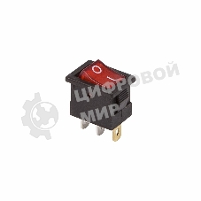 Выключатель клавишный Rexant 12V 15А (3с) ON-OFF красный с подсветкой Mini